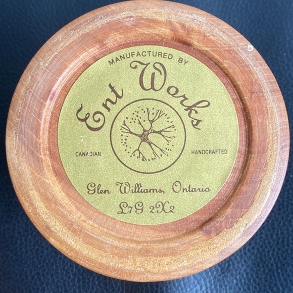 Vintage hand crafted wood candle holder rustic farmhouse cottagecore neutral - Picture 5 of 6